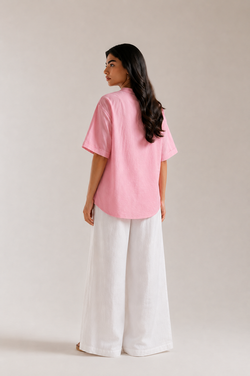 Blush Pink Hand Embroidered Khaddar 2-Piece