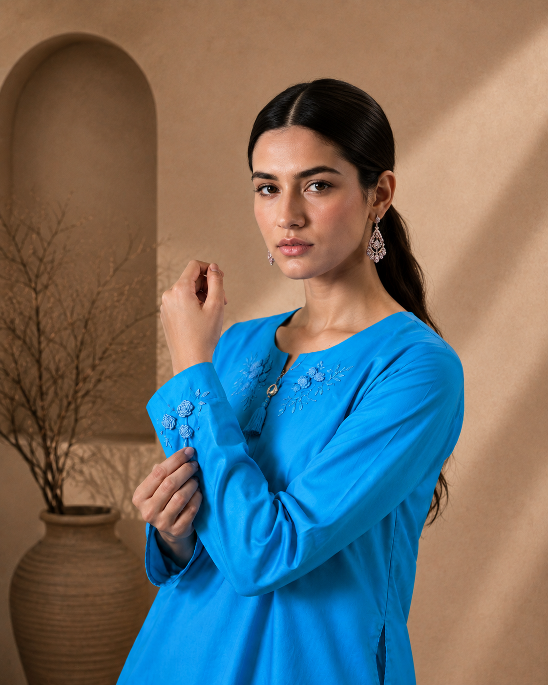 Premium Lawn Hand-Embroidered Kurta